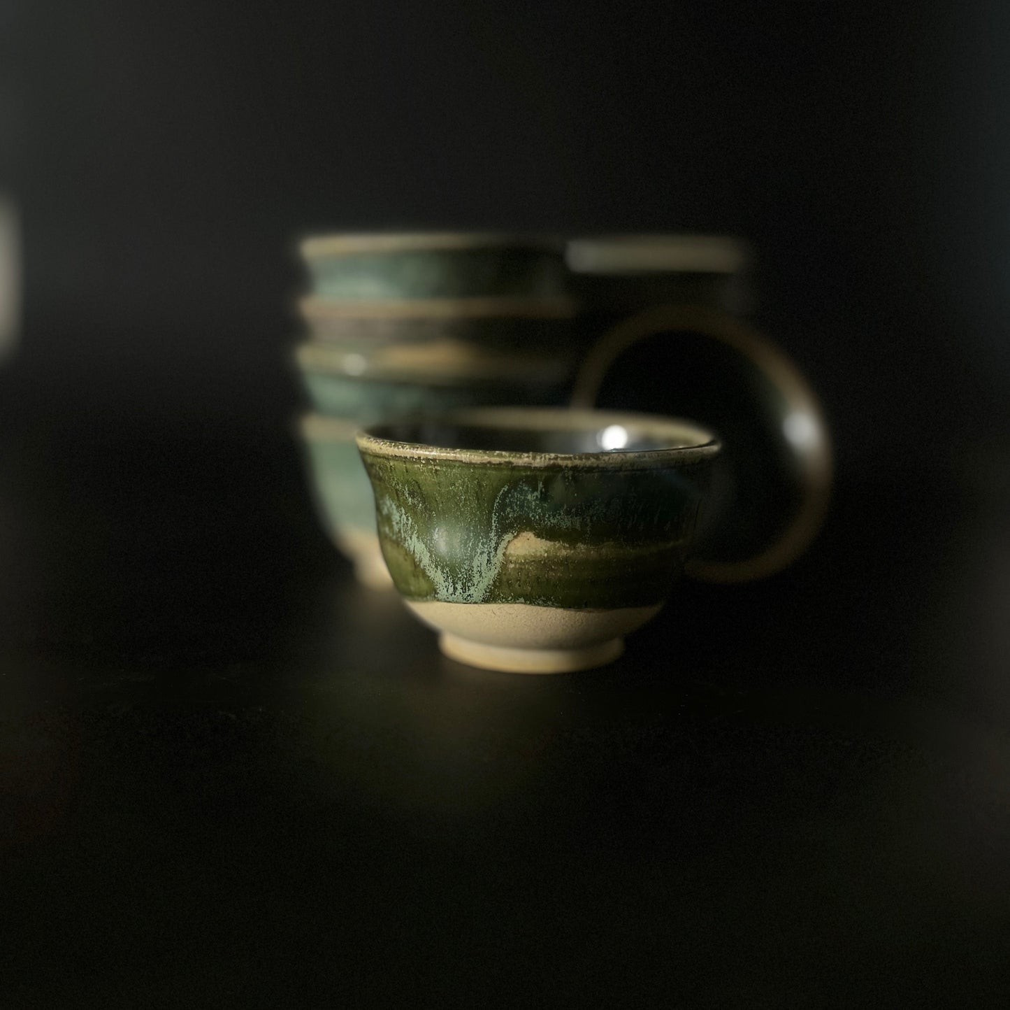 Green Aurora Tea Cups/Small Bowls
