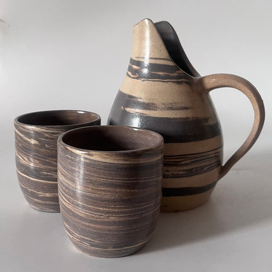Water Jug Set - Marbled (Neriage)