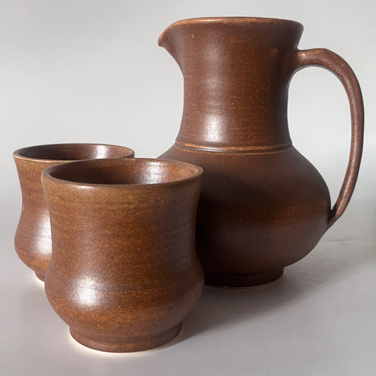 Water Jug Set - Warm Brown