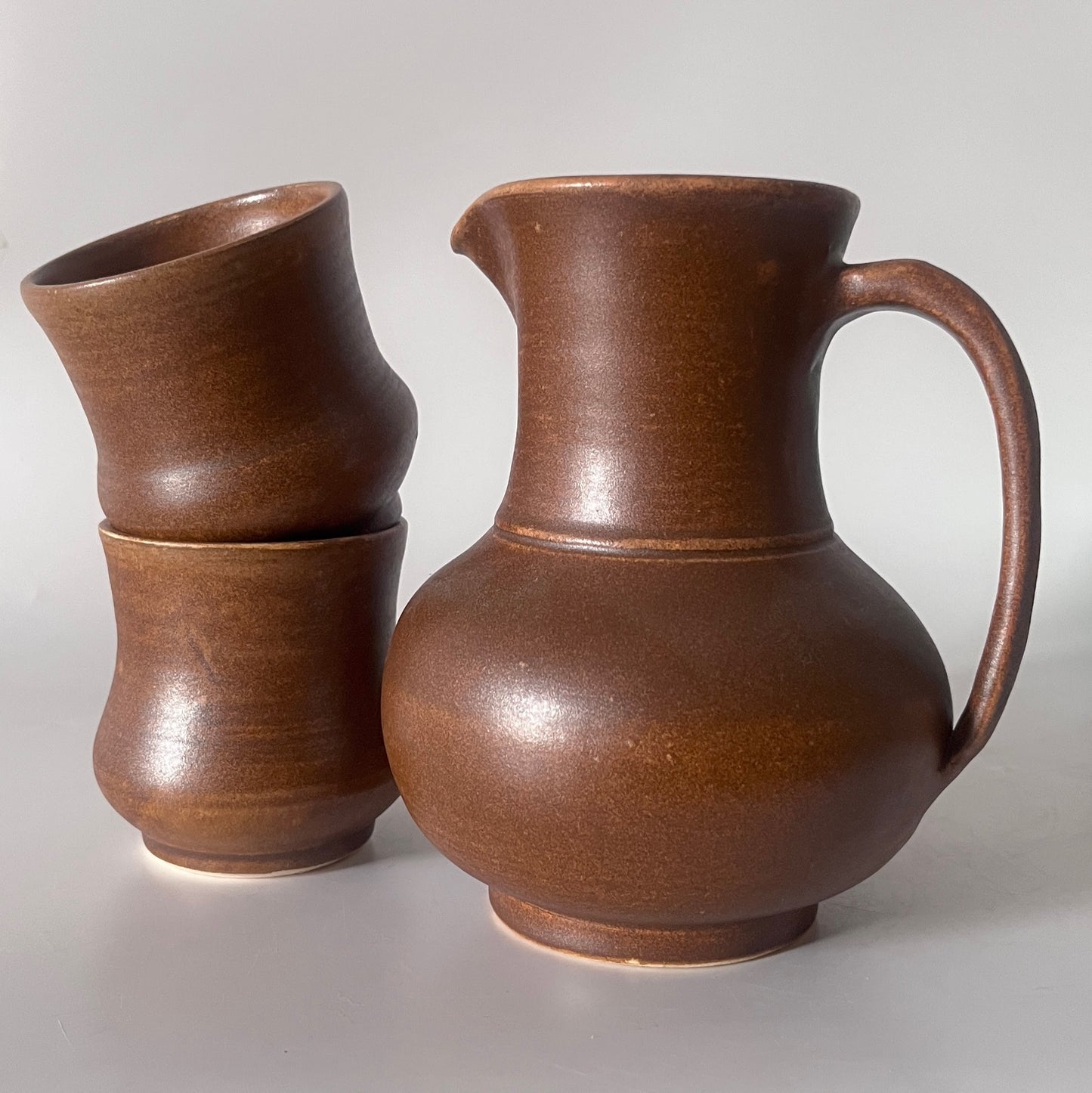 Water Jug Set - Warm Brown