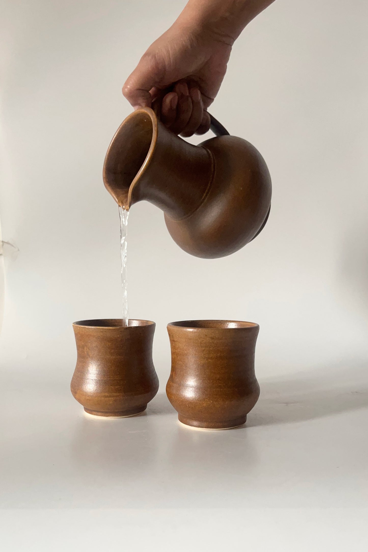 Water Jug Set - Warm Brown