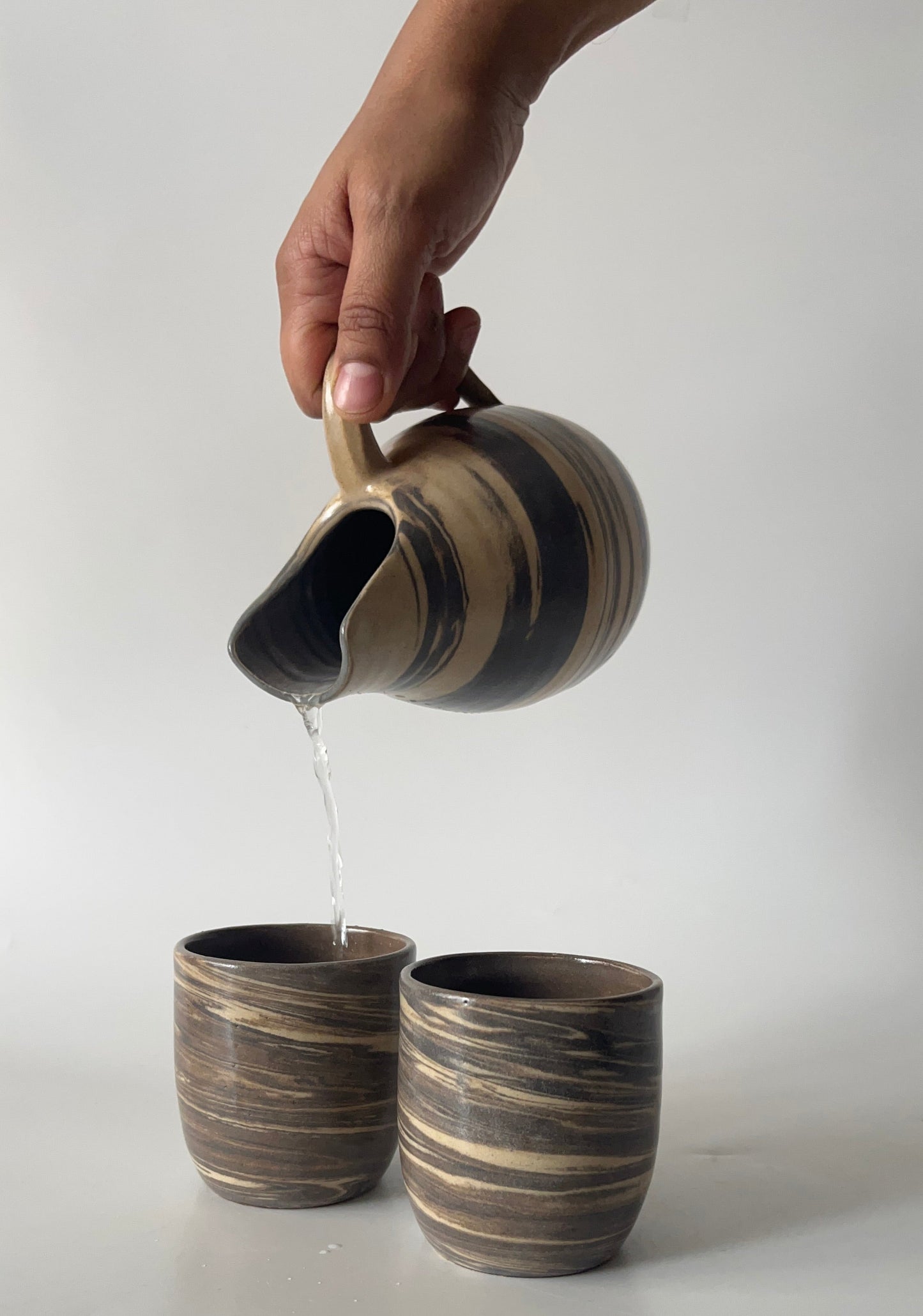 Water Jug Set - Marbled (Neriage)