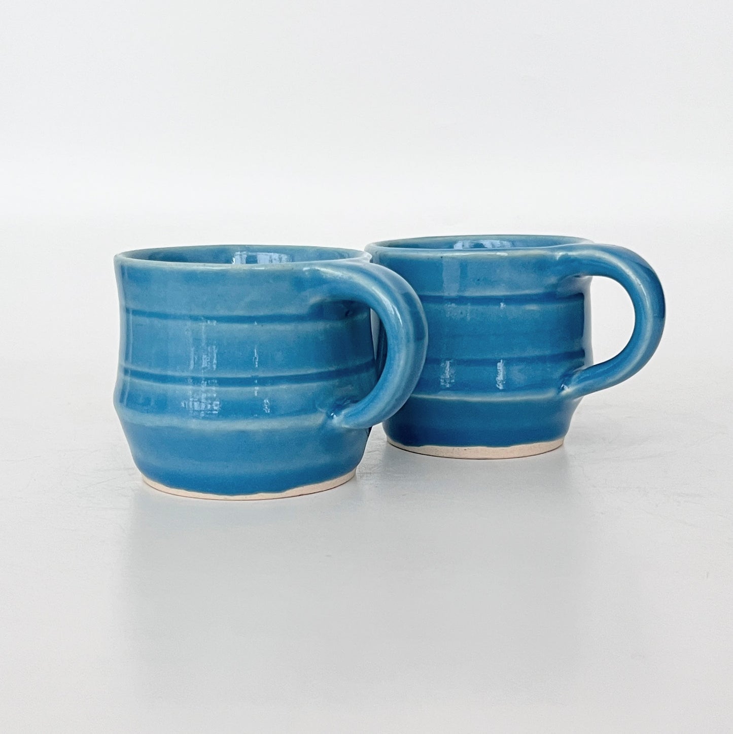 Peacock Blue Tea Cups - Set of 2