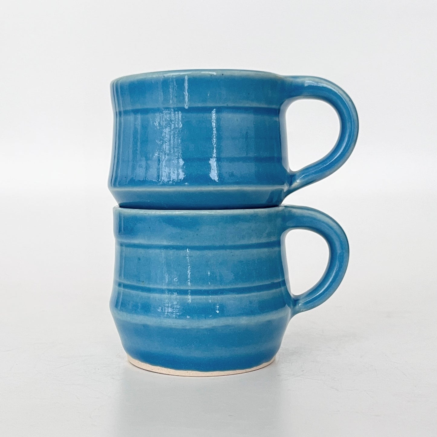 Peacock Blue Tea Cups - Set of 2