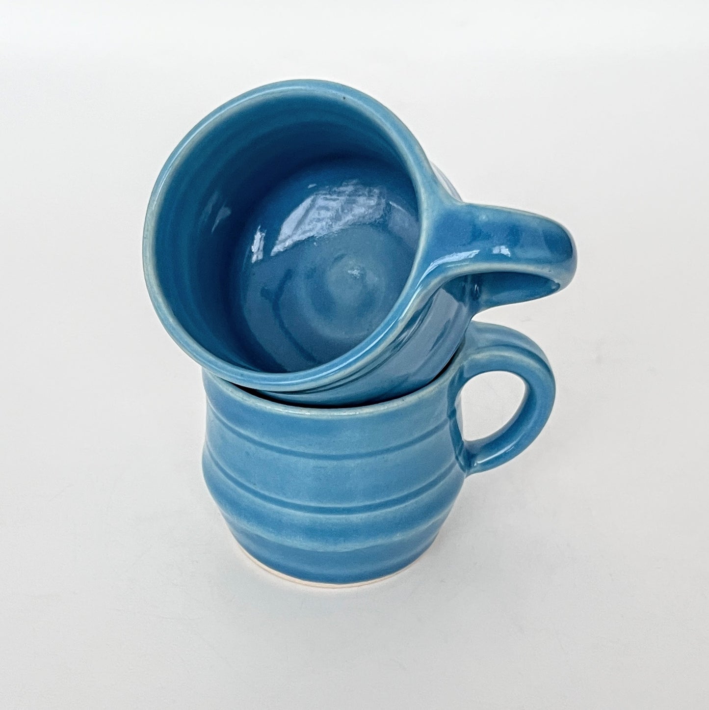 Peacock Blue Tea Cups - Set of 2