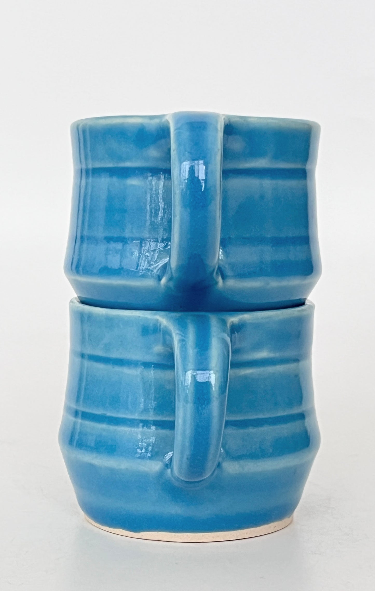 Peacock Blue Tea Cups - Set of 2