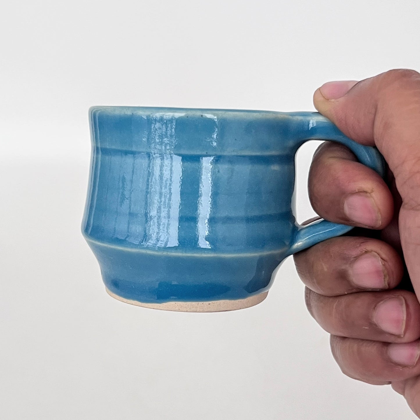 Peacock Blue Tea Cups - Set of 2
