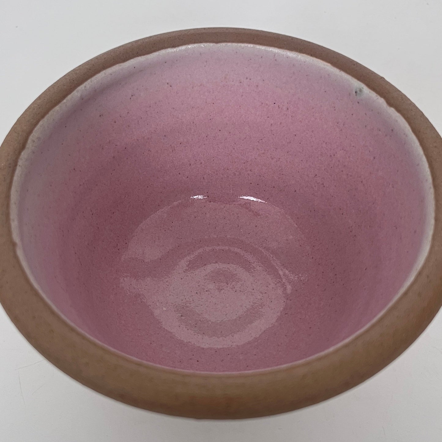 Soft-Pink & Brown Bowls w/ White Floral Pattern (Limited Edition)