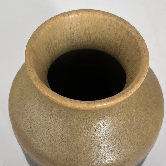 Two-Tone Cylindrical Vase (Charcoal and Mustard-Yellow)