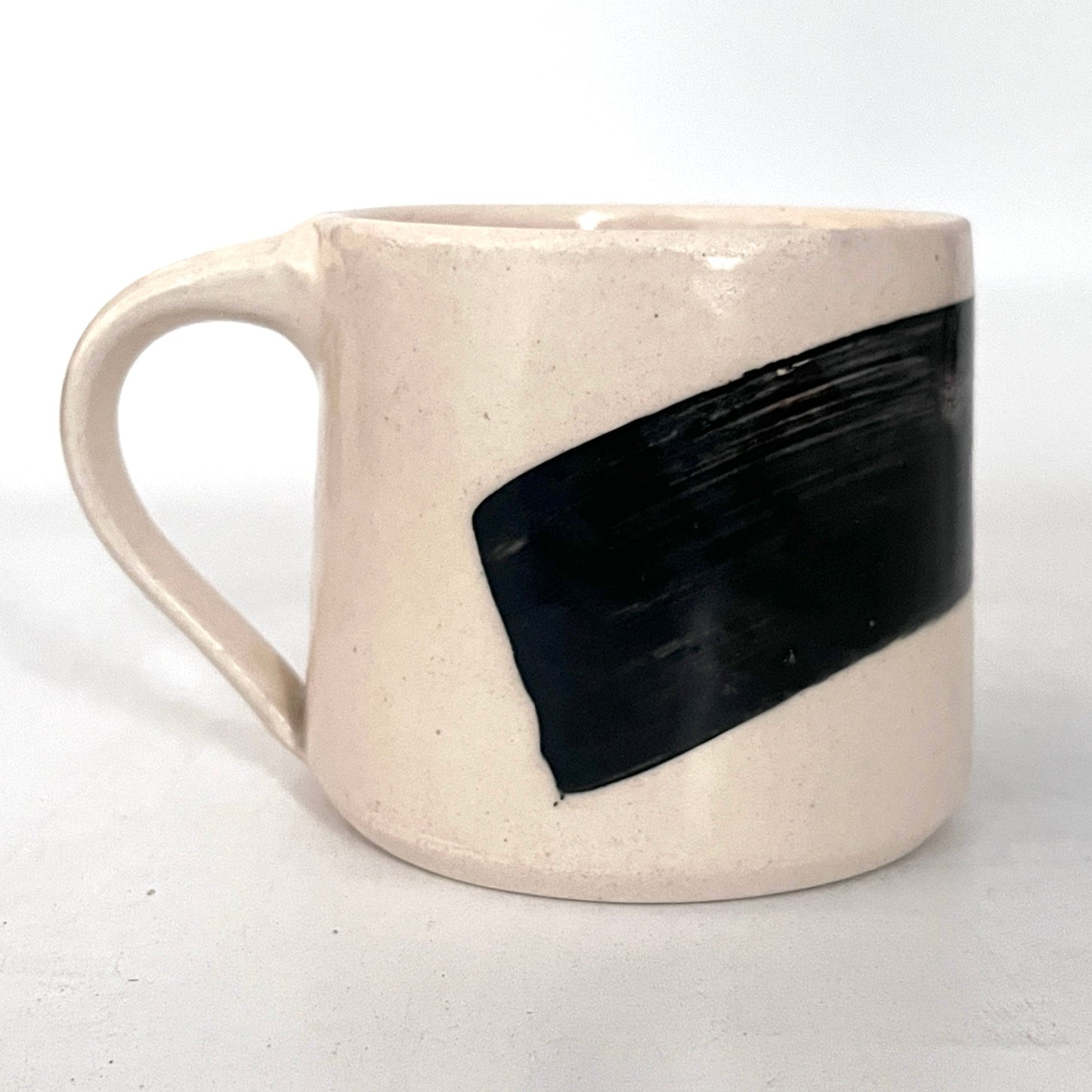 Abstract Black Brushstroke Mugs