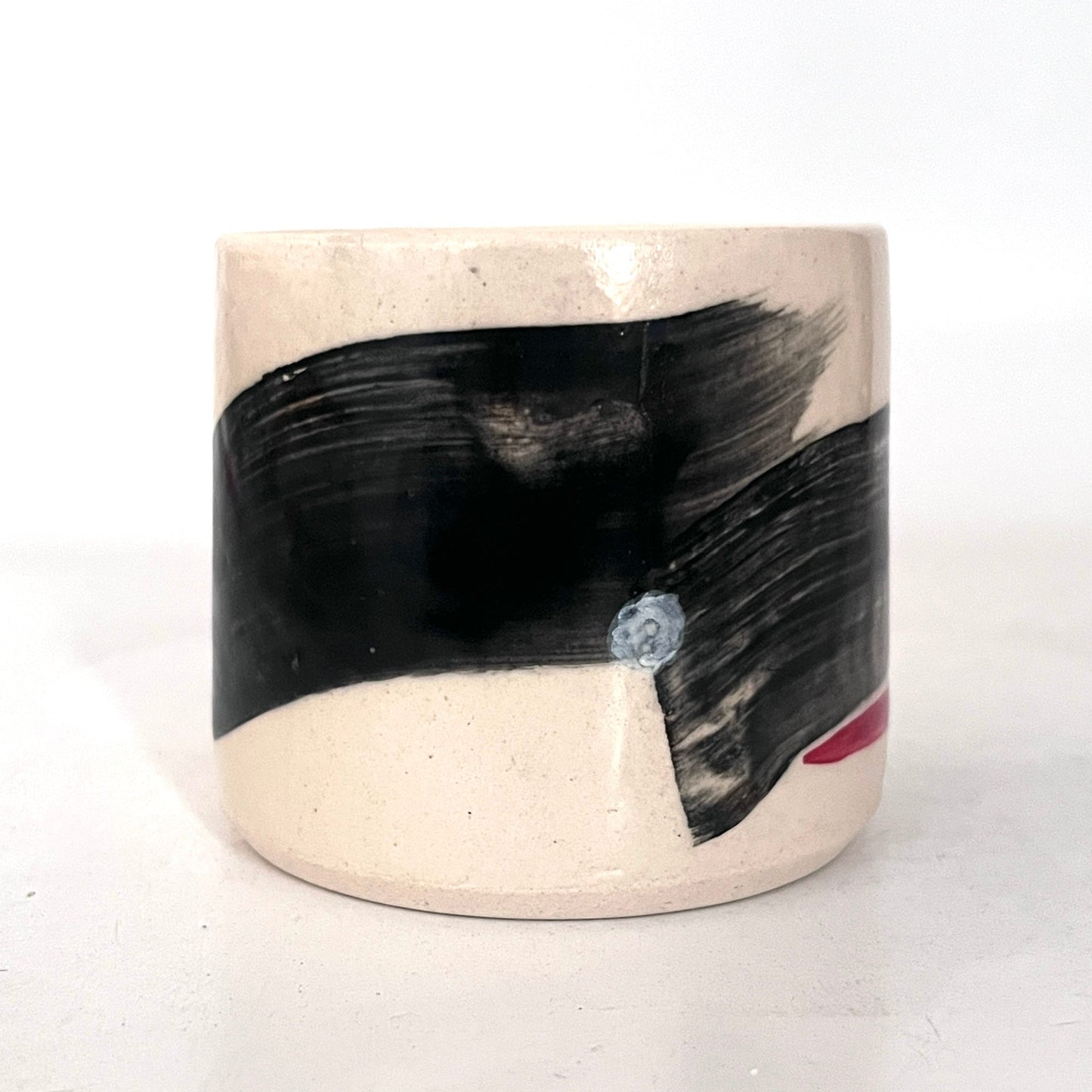 Abstract Black Brushstroke Mugs