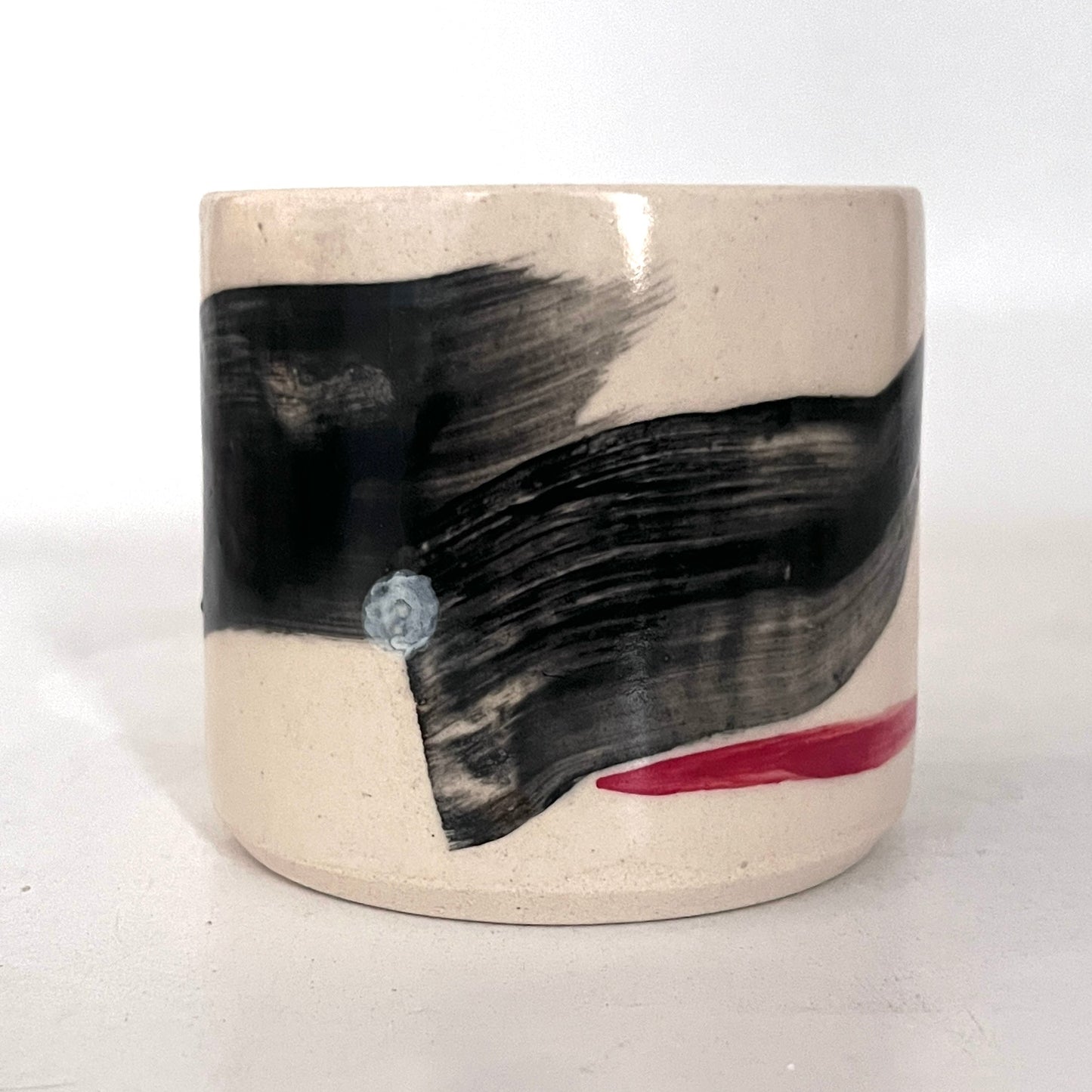 Abstract Black Brushstroke Mugs