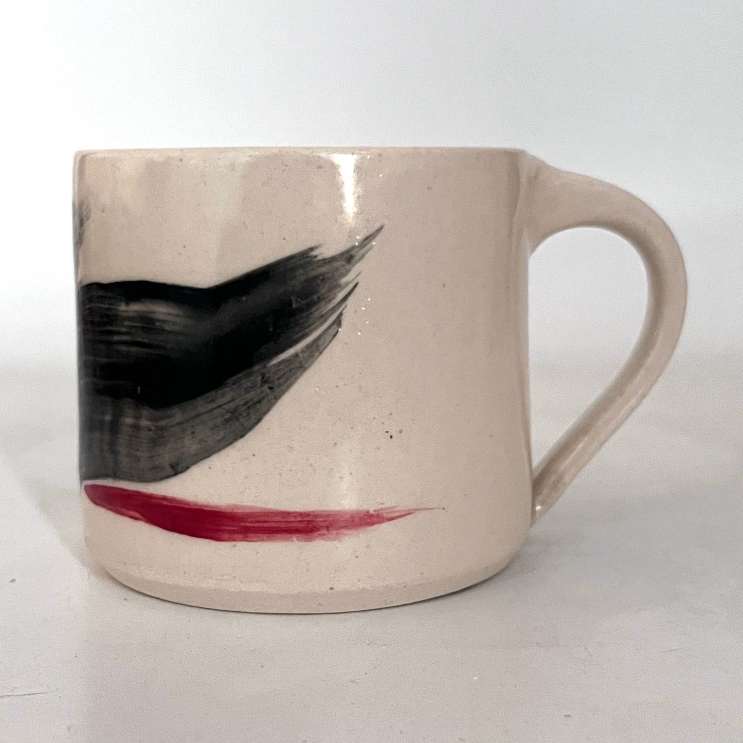 Abstract Black Brushstroke Mugs