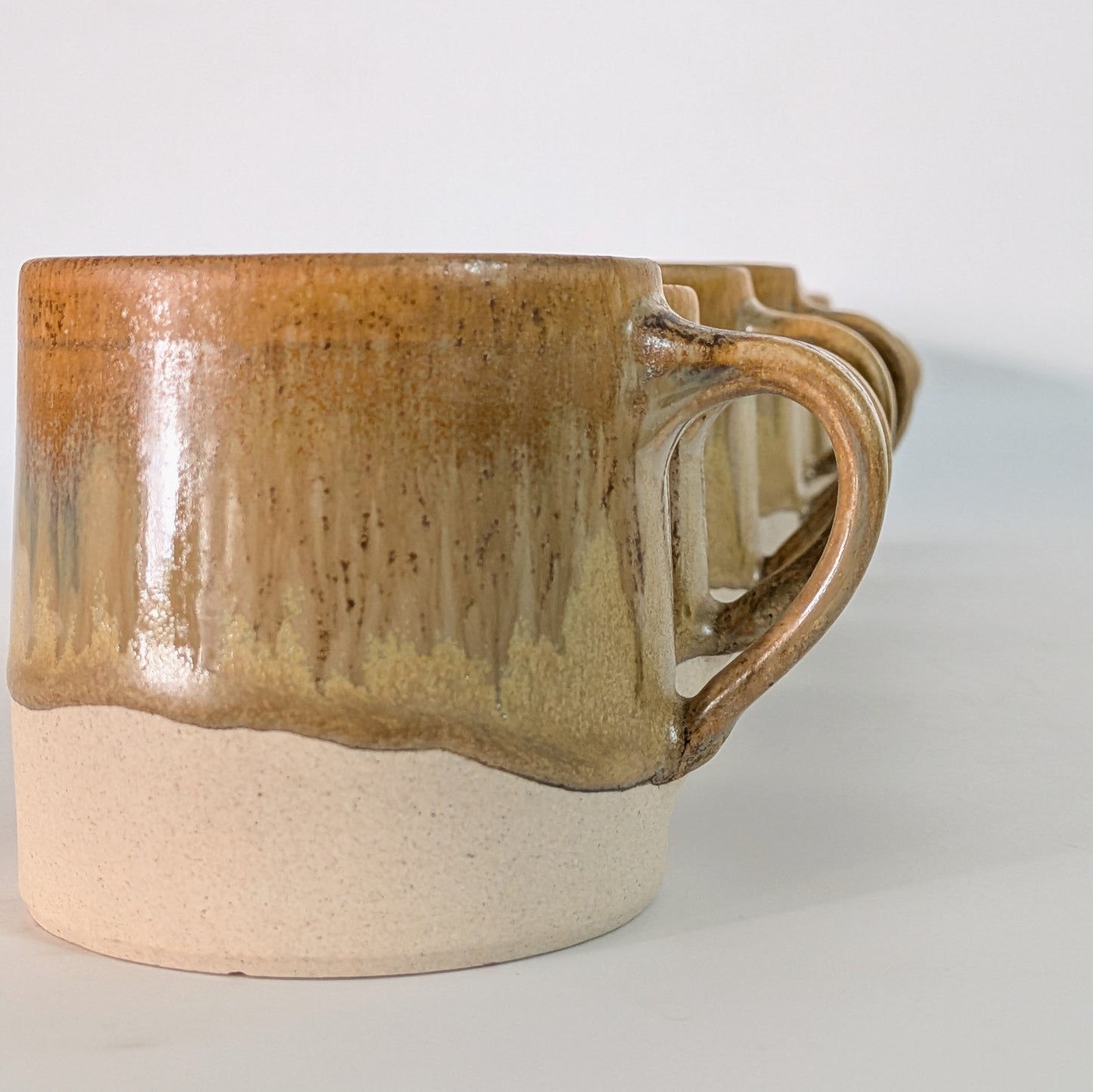 Yellow Ochre Textured Cups